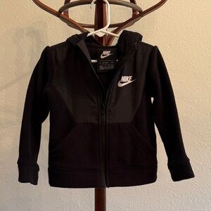 Nike Kids Black Full-Zip Hoodie